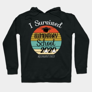 I Survived Elementary School Funny Quarantine Graduation Gift - Vintage Quarantined Class Of 2020 Hoodie